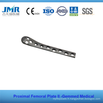 Implant orthopédique Plaque fémorale proximale, plaque osseuse métallique de type II, plaque orthopédique